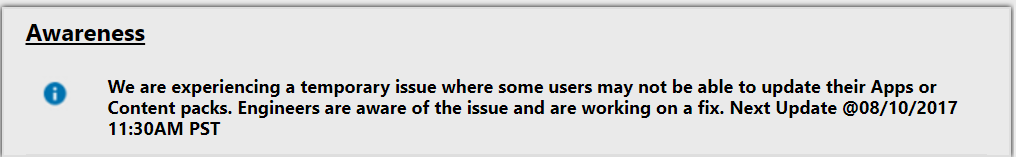 cannot update content pack - Microsoft Fabric Community