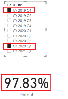 Solved: % Difference Based On 2 Date Ranges Within The Sam ...