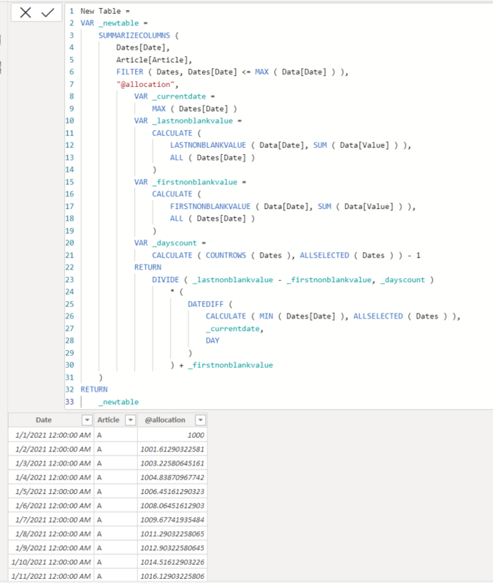 Project Value between to dates - Microsoft Fabric Community