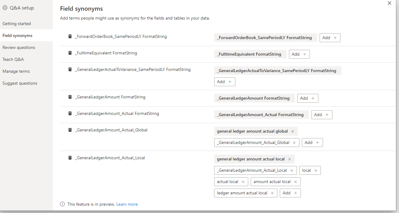 PowerBI Q&A Setup Window has no horizontal scroll ... - Microsoft ...