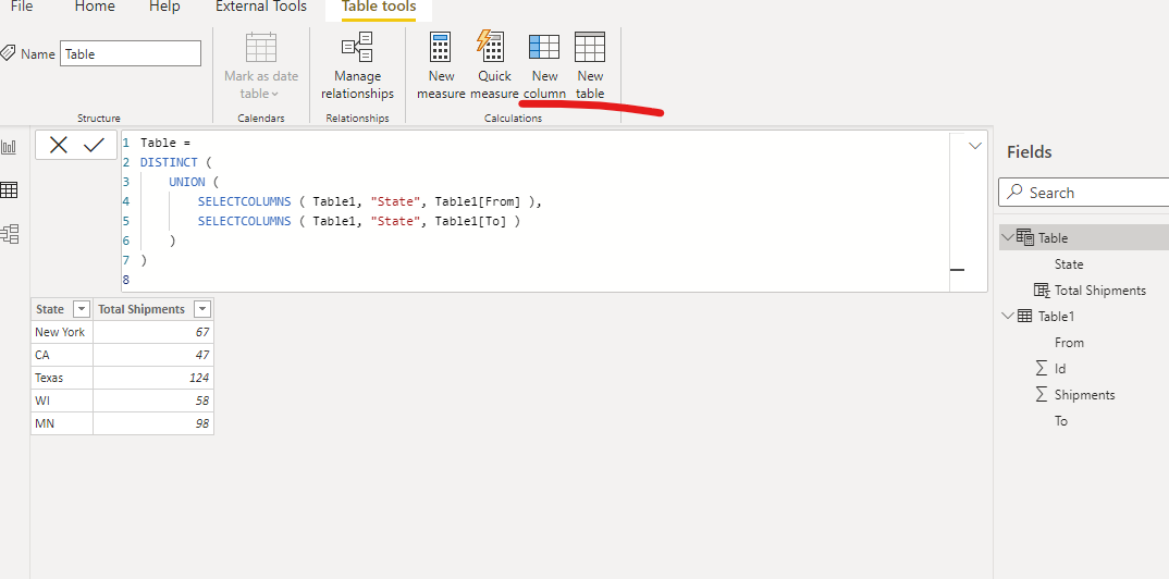 Solved: Finding the sum from two columns on the same table - Microsoft ...