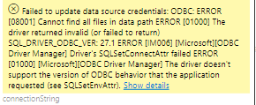 Failed to update data source credentials - Microsoft Fabric Community