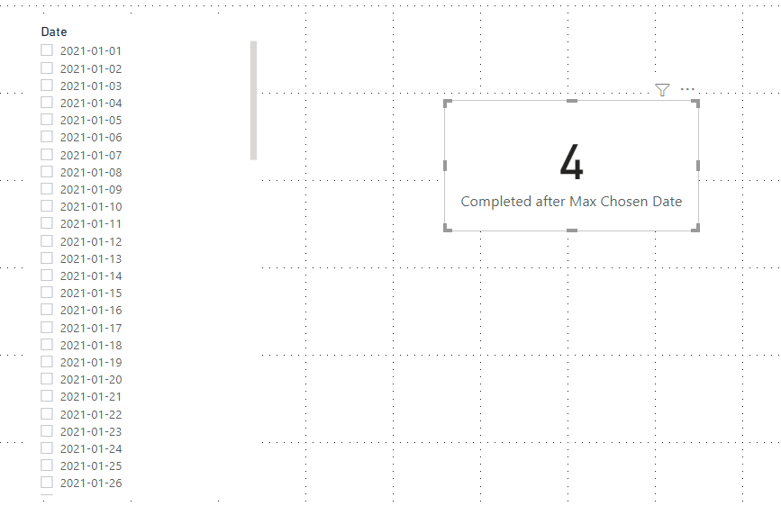 Solved: Count if Date is > max date of filter - Microsoft Fabric Community