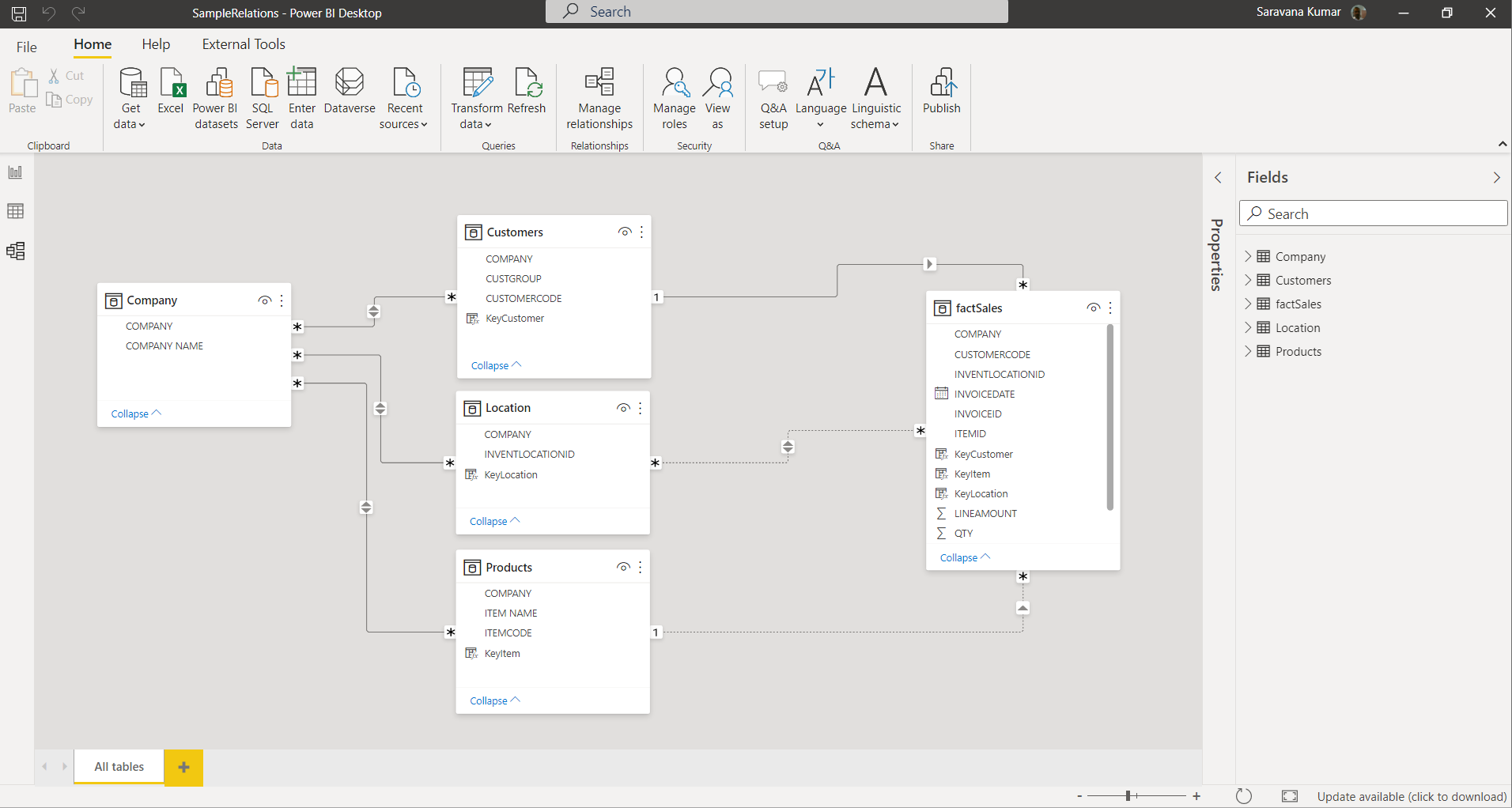 Relationship for multi company data - Microsoft Fabric Community
