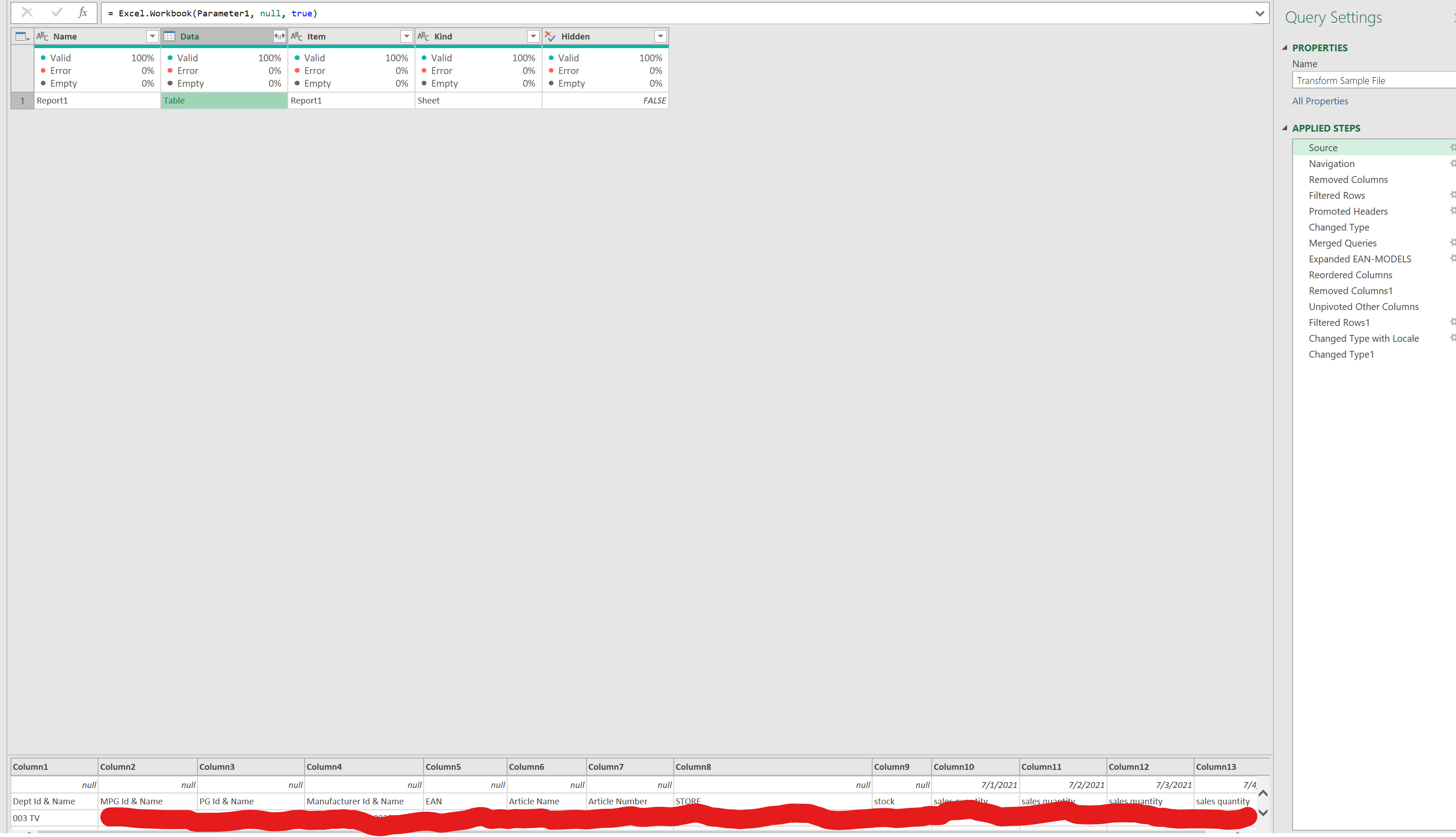 Power Query removes first blank column of the tabl... - Microsoft ...