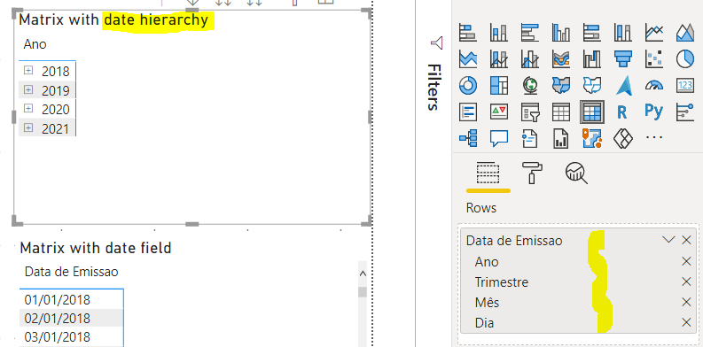 Solved: Page level date filter does not affect date hierar ...