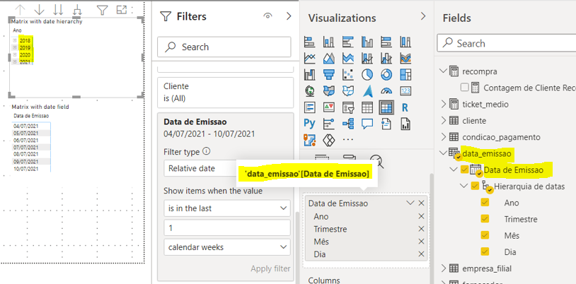 Solved: Page level date filter does not affect date hierar ...