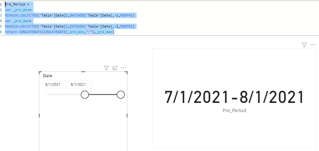 Solved: Displaying Previous Period Date Range In Cards - Microsoft ...