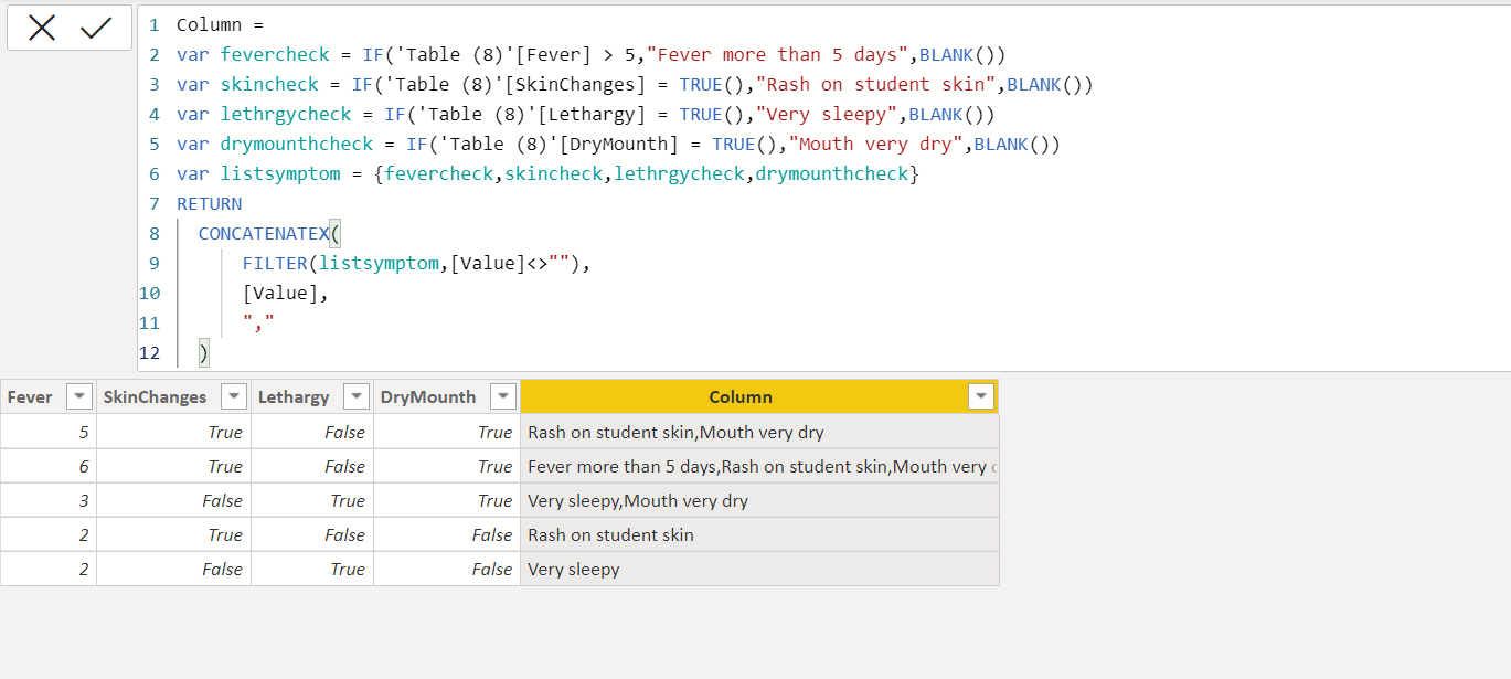 concatenate Text in direct query mode - Microsoft Fabric Community