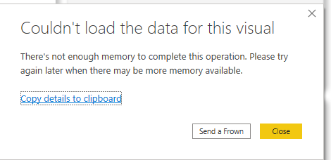 Memory Error - Microsoft Fabric Community