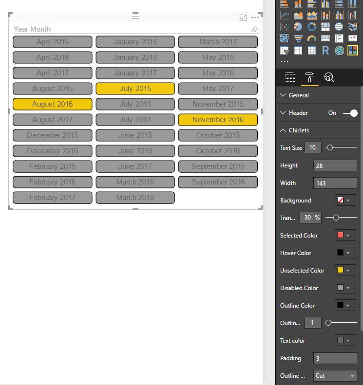 chiclet slicer highlighting - Microsoft Fabric Community