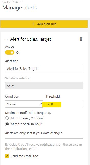 Solved: Power bi alert - Microsoft Fabric Community