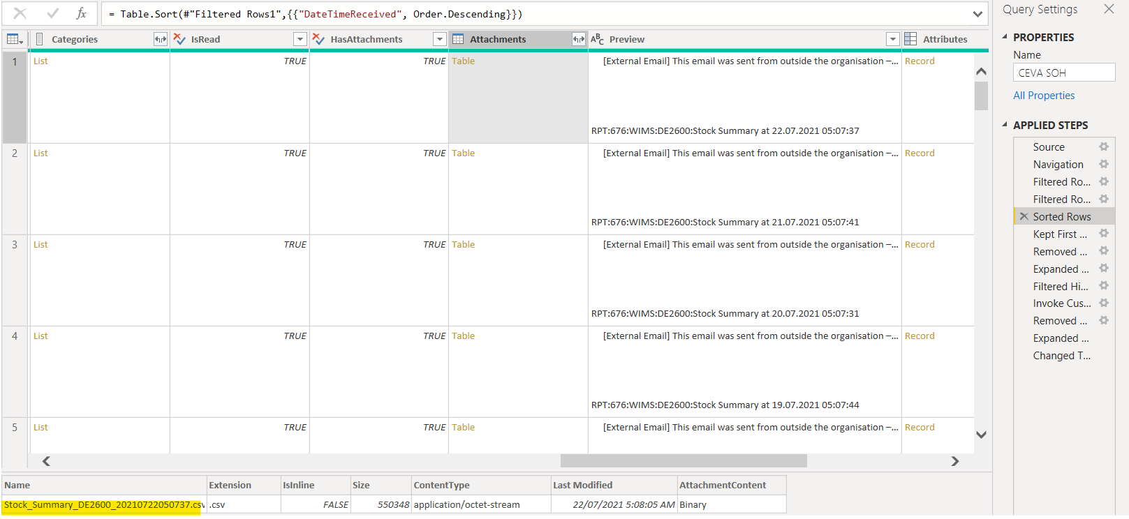 Sorting issue in Power Query editor Combine files - Microsoft Fabric ...