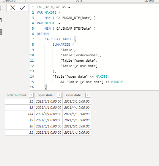 Solved: Create virtual table using Max and Min dates from ...