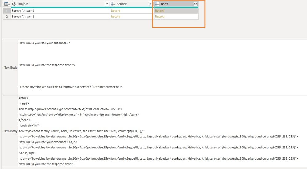 Solved: Populate report with email content - Microsoft Fabric Community