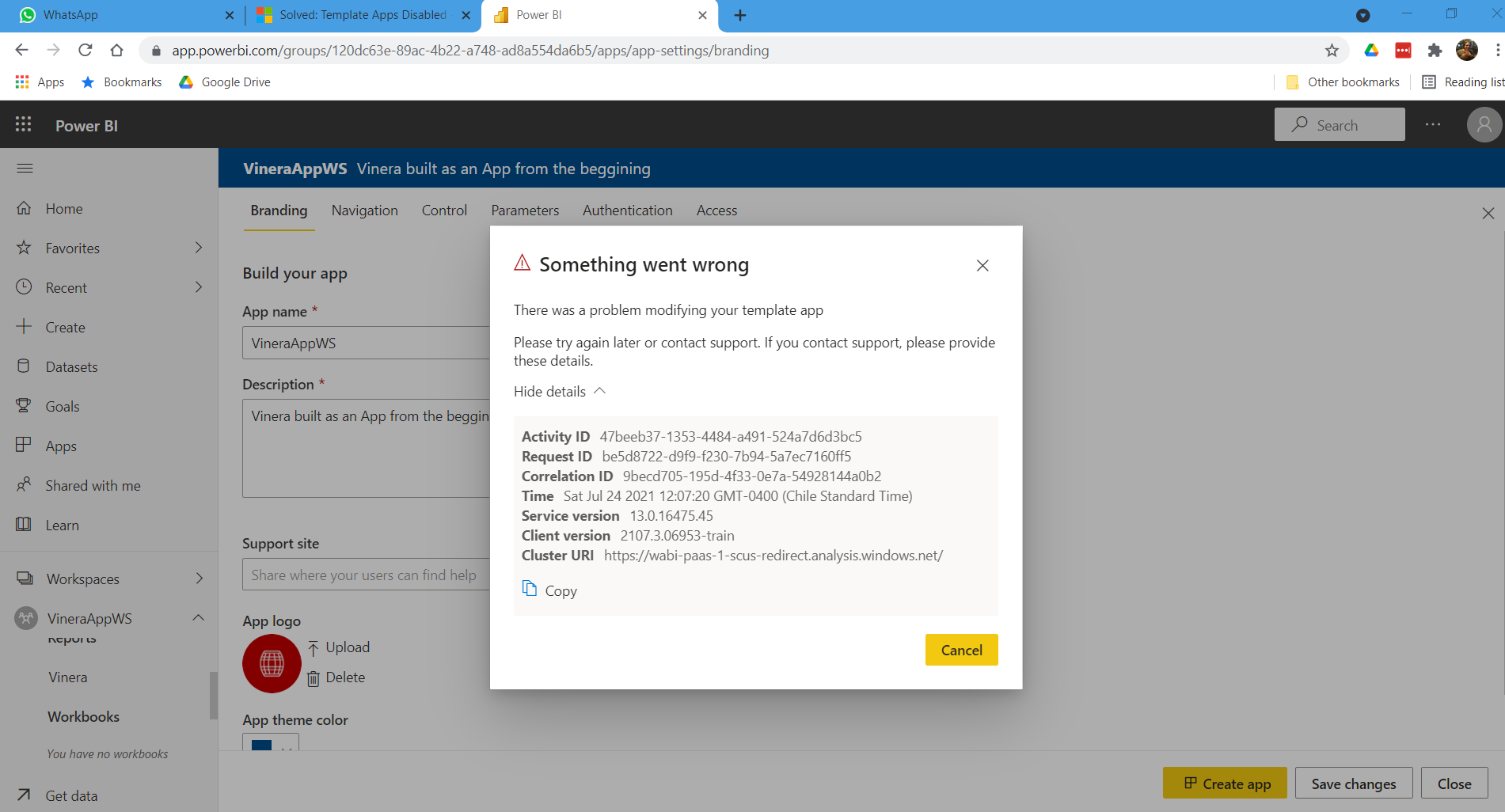 Cannot Create App - Microsoft Fabric Community