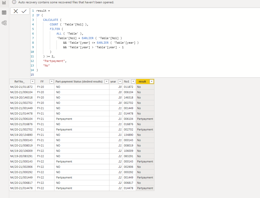 Solved: How to create calculated columns based on last yea ...