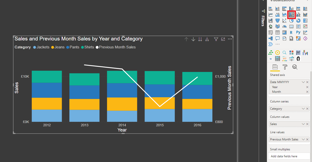 Stacked bar and line chart Requirement. - Microsoft Fabric Community