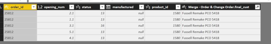 What Shows in Query Editor