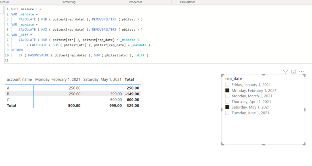 Solved: Difference between Column values in a Matrix - Microsoft Fabric ...