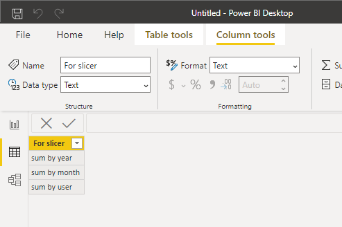 Solved: How to use measure and columns in slicer?? - Microsoft Fabric ...