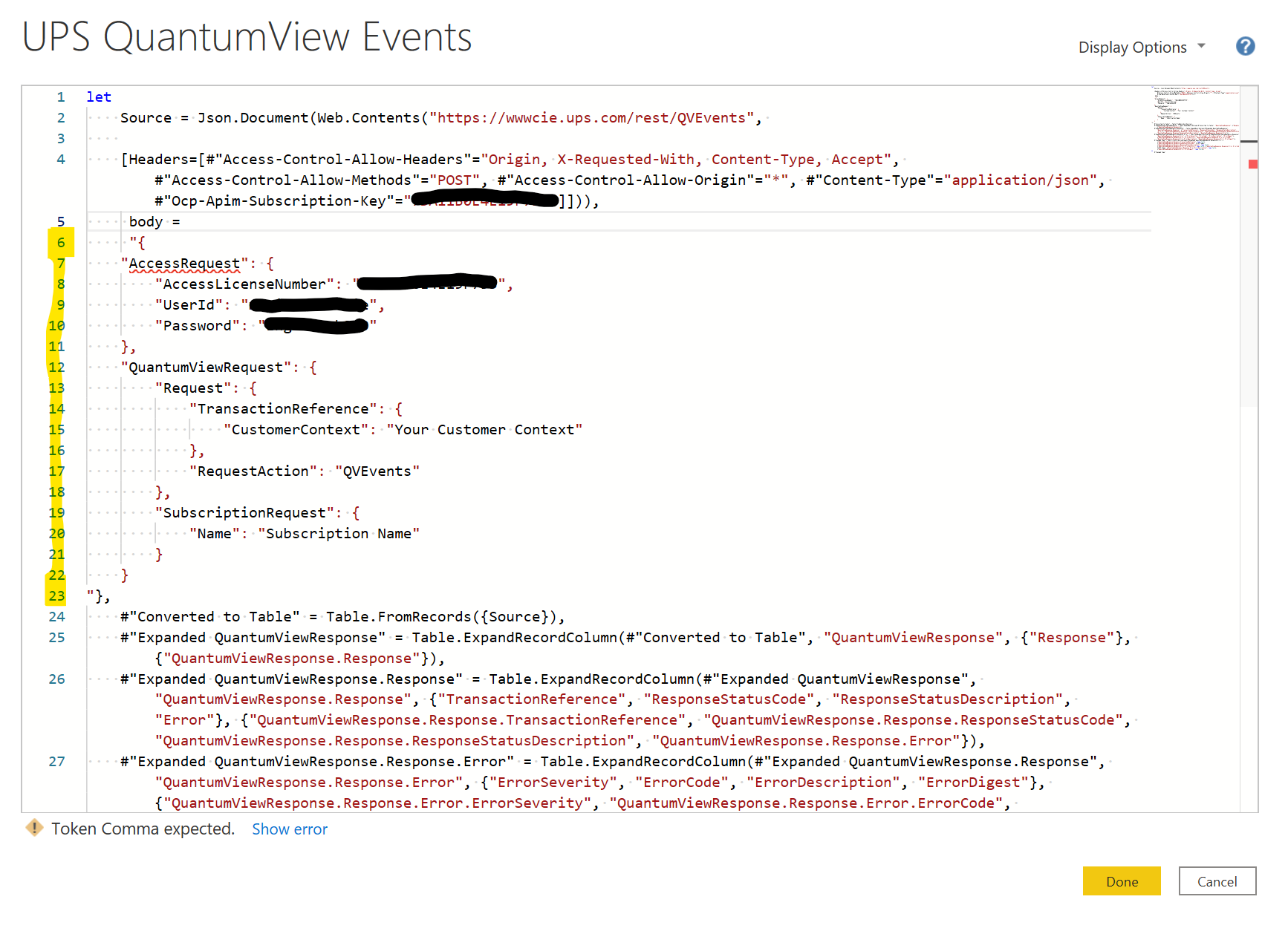 How can I insert an API Body when connecting to AP... - Microsoft ...