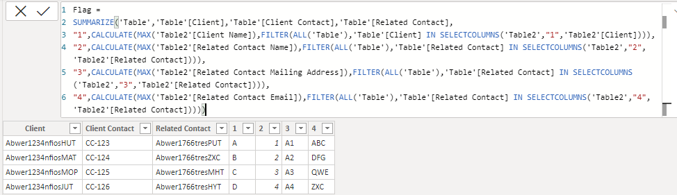 Reporting on a table (Table 1) that includes two l... - Microsoft ...