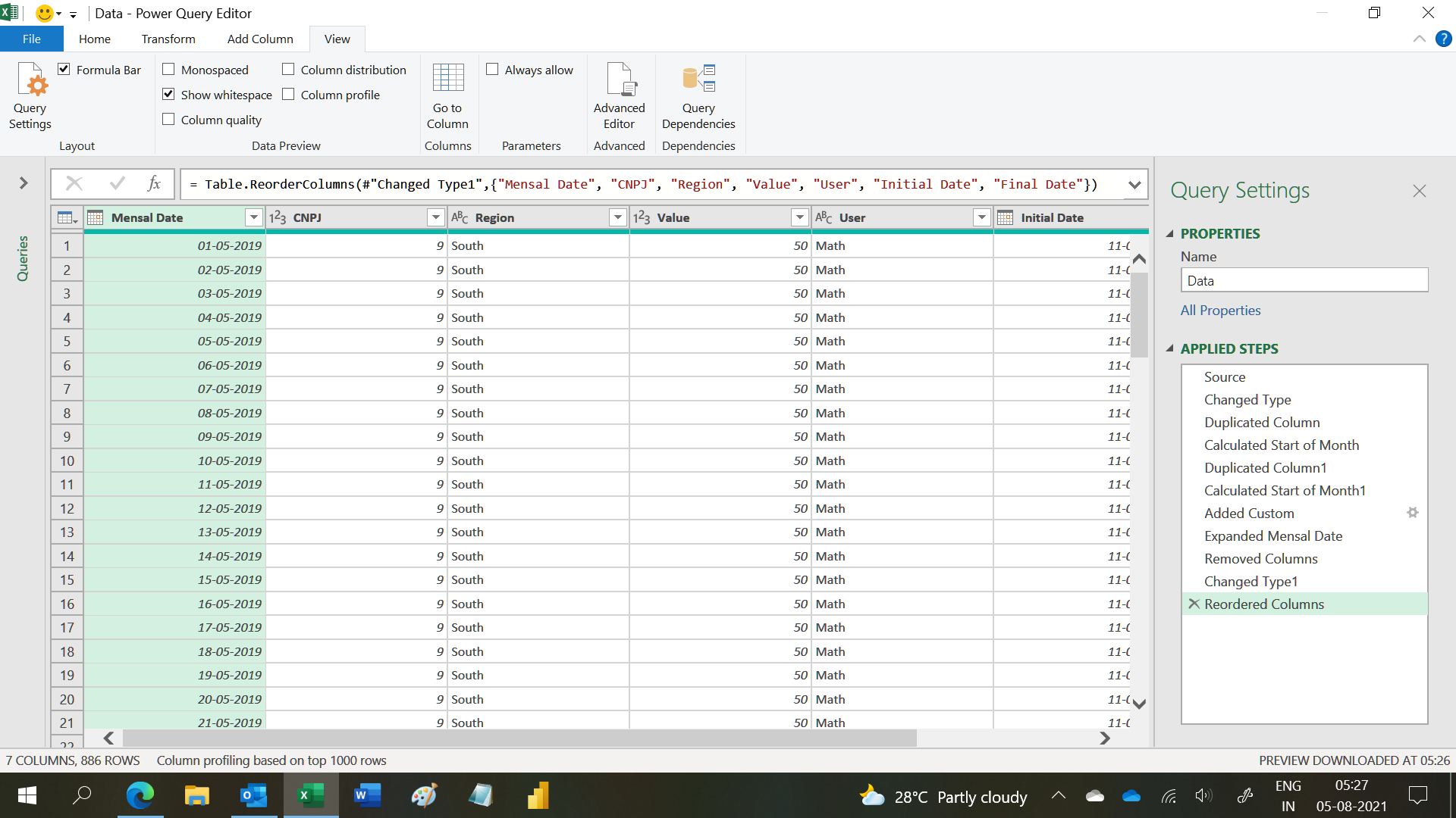Solved: Create a new table with monthly dates and other re ...