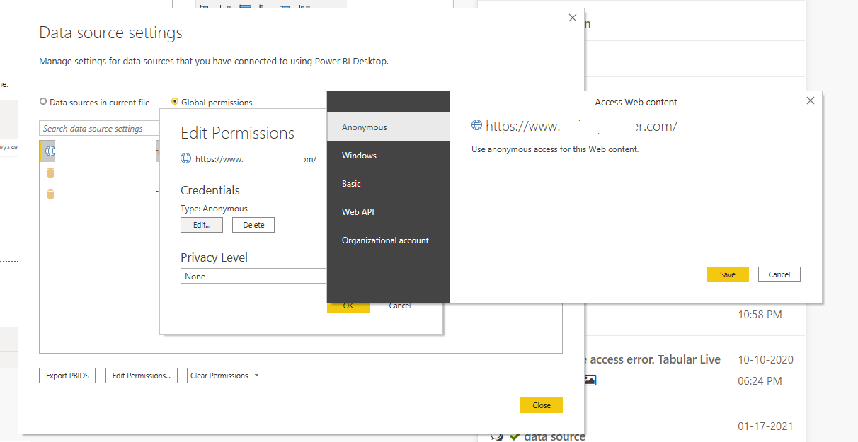 I cannot access the data source - Microsoft Fabric Community