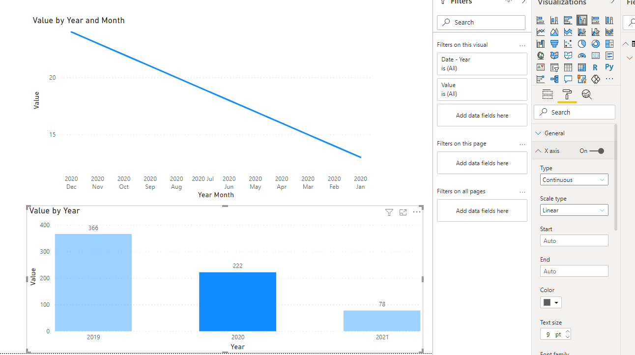 Solved: Problem with Stacked Column Chart and years - Microsoft Fabric ...