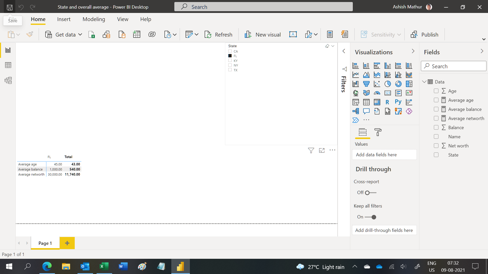 Solved: Values in rows, single dimension as column accompa ...
