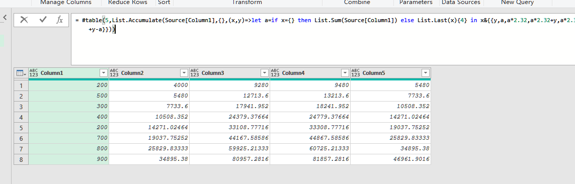 Solved: Calculate row step like Excel - Microsoft Fabric Community