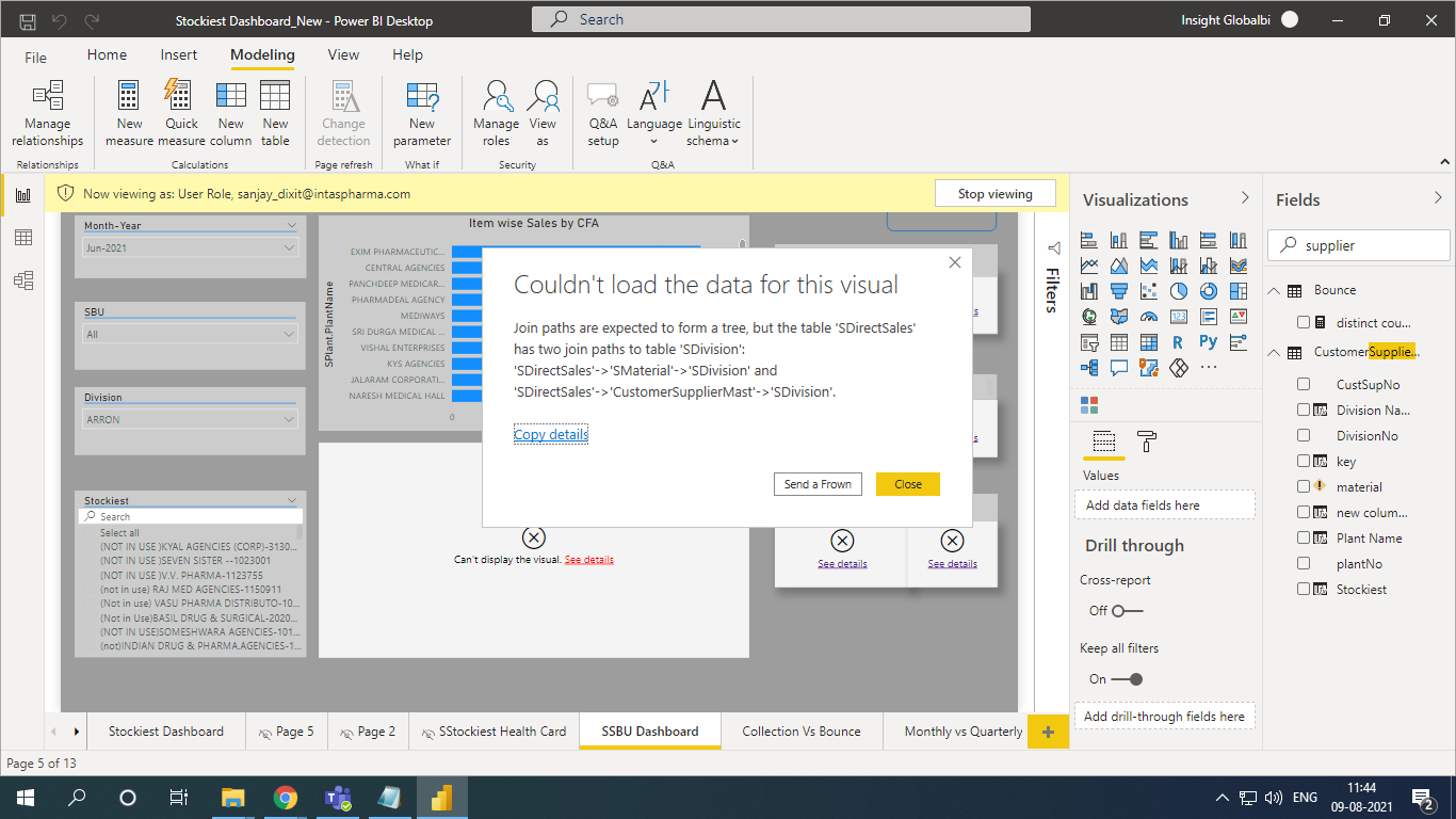 Getting Error While Viewing report as a Another Us... - Microsoft ...