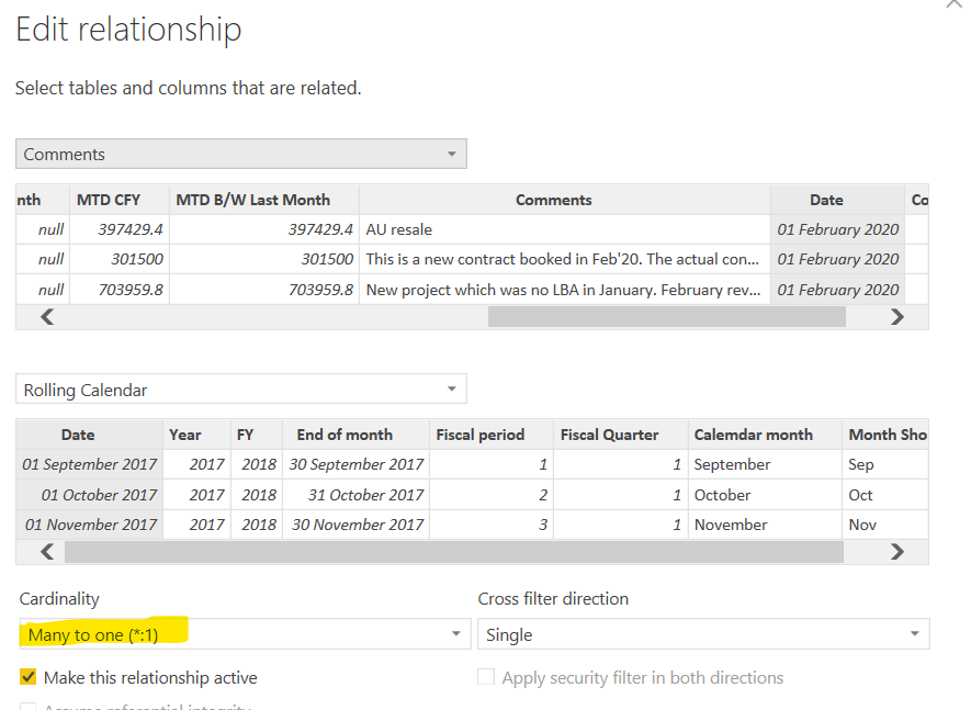 Solved: Relationship error - Microsoft Fabric Community