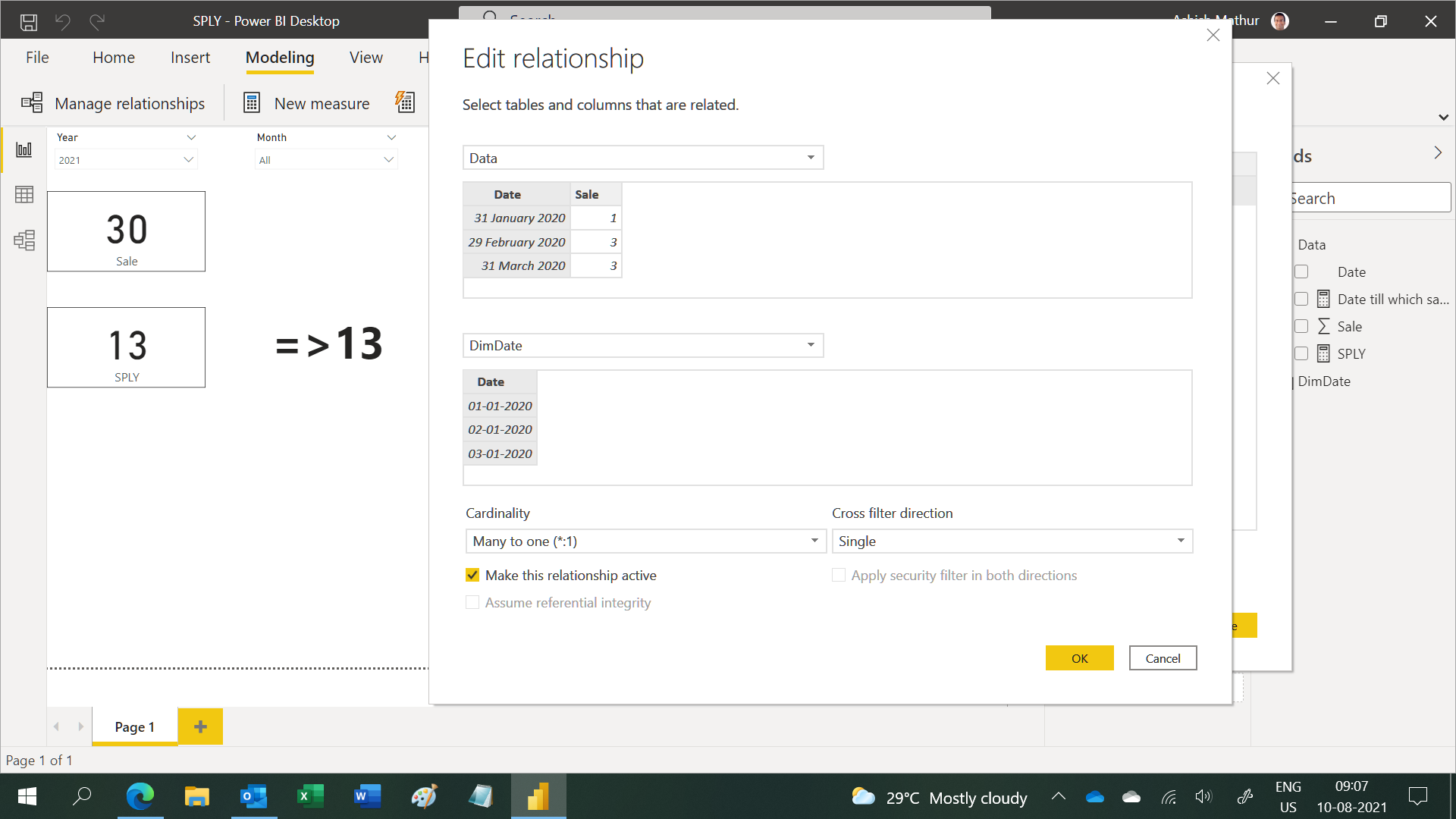 Solved: Caculate same period last year - Microsoft Fabric Community