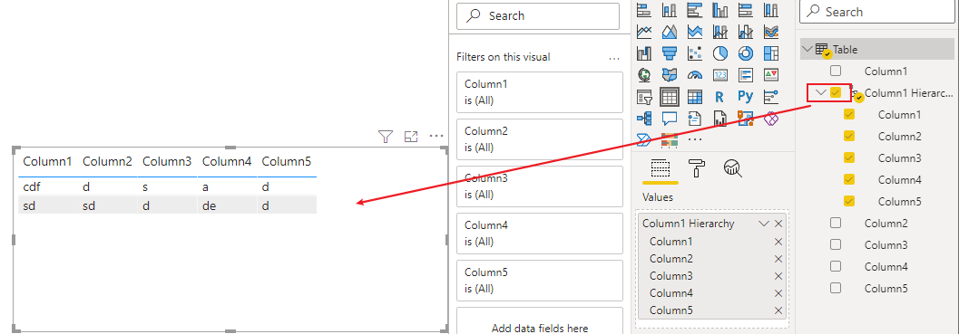 Solved: Table Visual adding 'n' columns - Microsoft Fabric Community