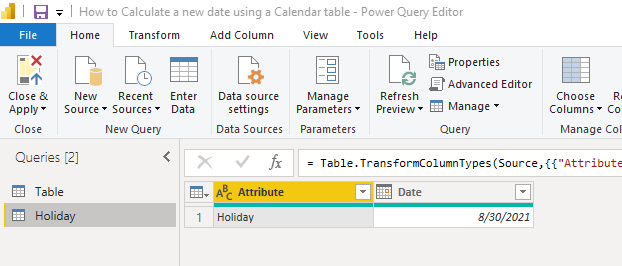 Solved: How to Calculate a new date using a Calendar table - Microsoft ...