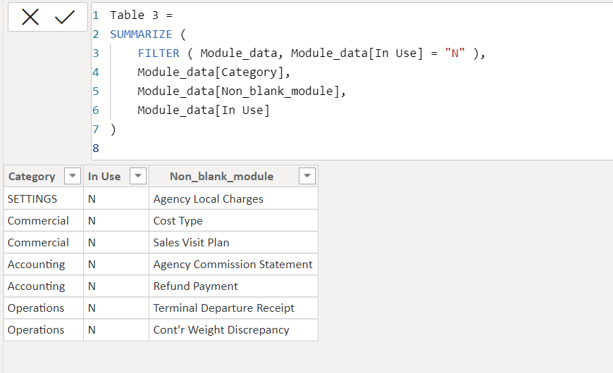 Solved: Create new table based on values of several column ...