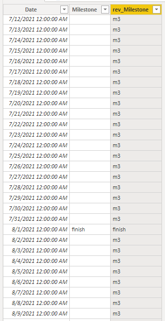 Solved: Wrong result when fill down with Lastnonblank dax - Microsoft ...