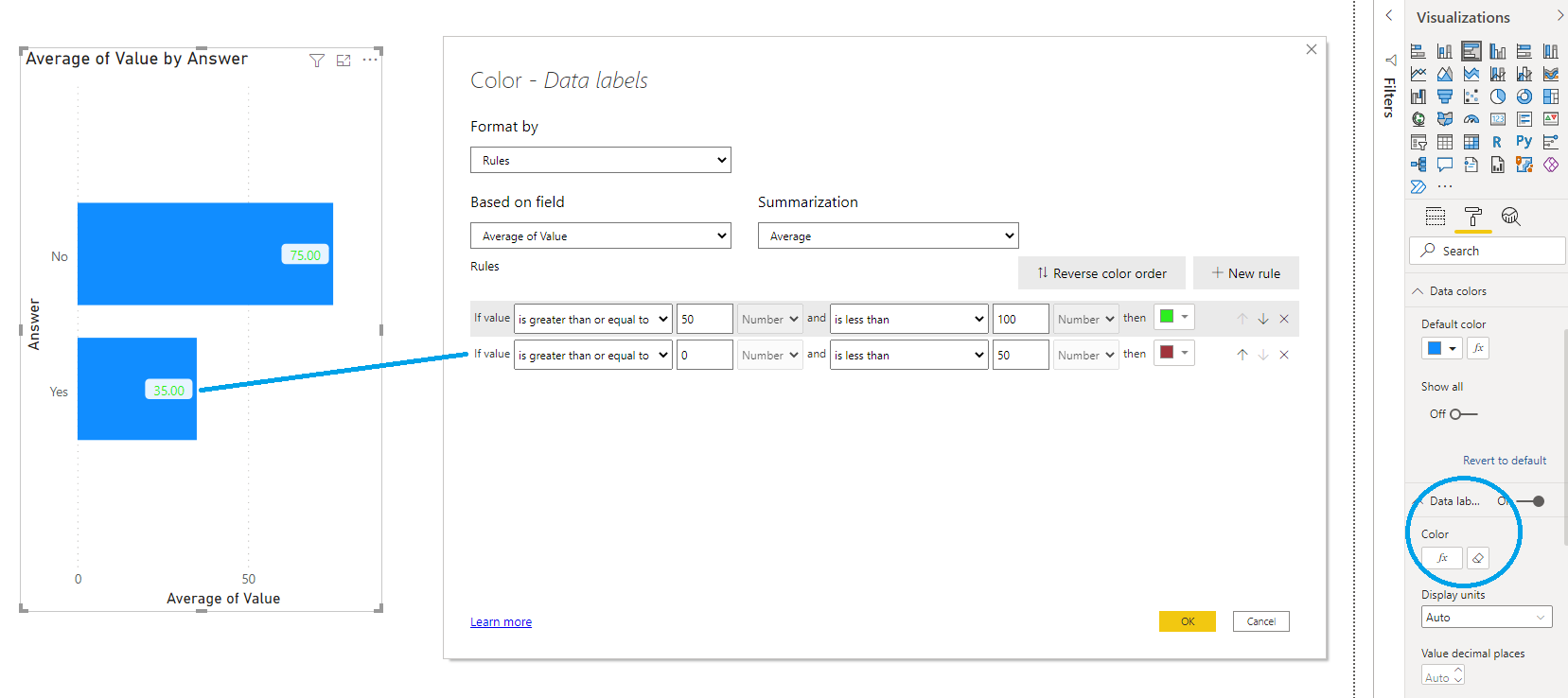 Conditional formatting for Data label colors at li... - Microsoft ...