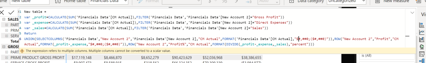 Table Visualization Line Calculations - Microsoft Fabric Community