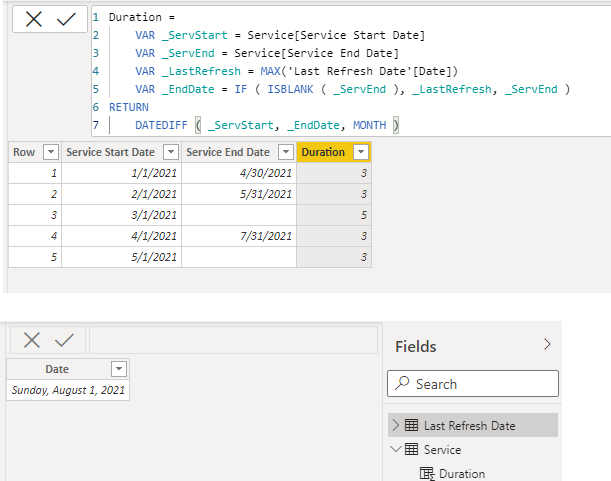 Solved: How to get Duration from Start and End date and if ...