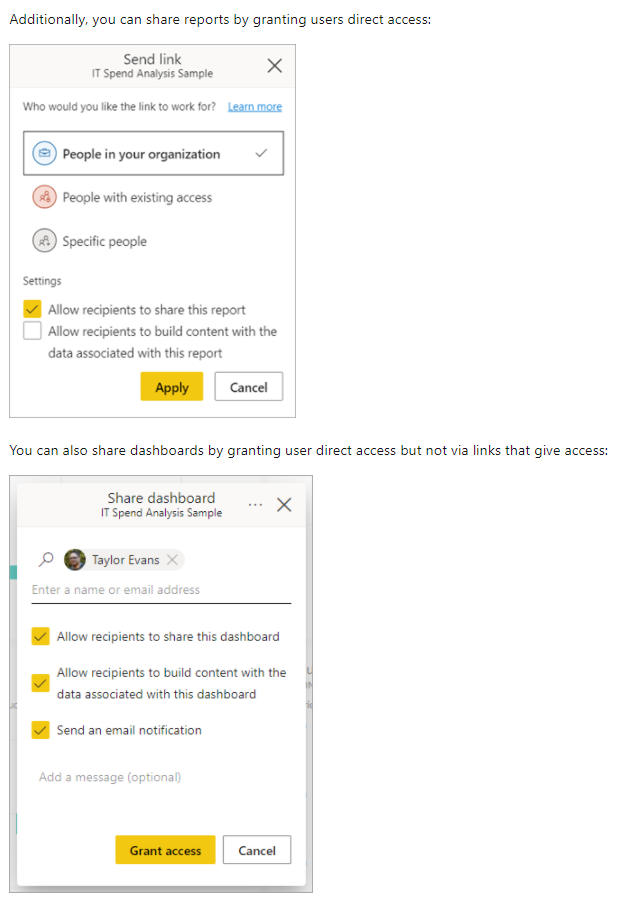 Solved: Re: Not able to Share Dashboards/Reports to Extern ...