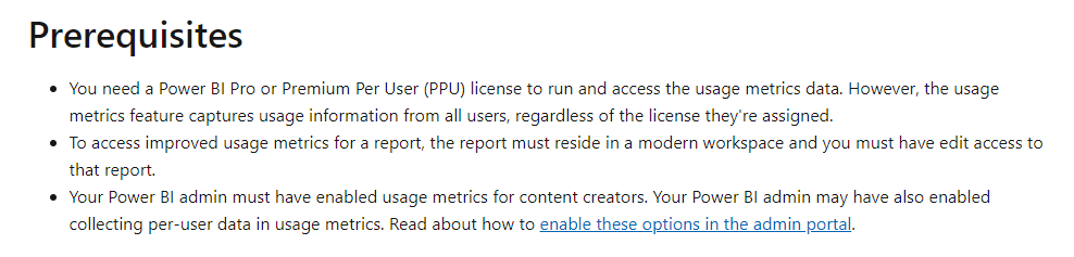 Power BI App - User unable to see Usage Metrics re... - Microsoft ...