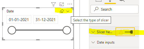 Solved: Slicer missing down arrow - Microsoft Fabric Community