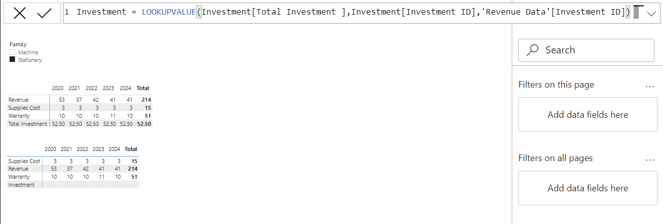 Solved: Connecting Two Tables to form one matrix table - Microsoft ...