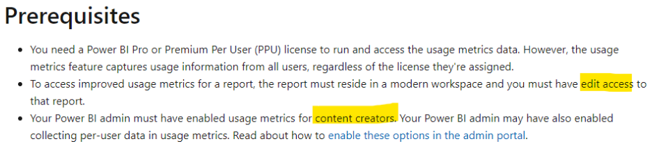 Solved: Permissions for usage metrics access - Microsoft Fabric Community