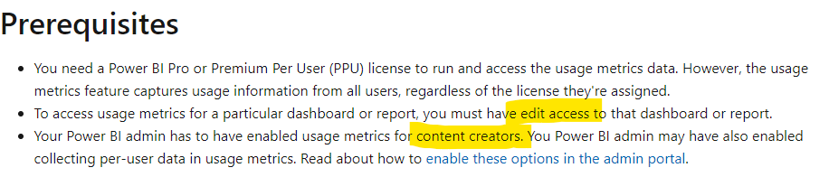 Solved: Permissions for usage metrics access - Microsoft Fabric Community