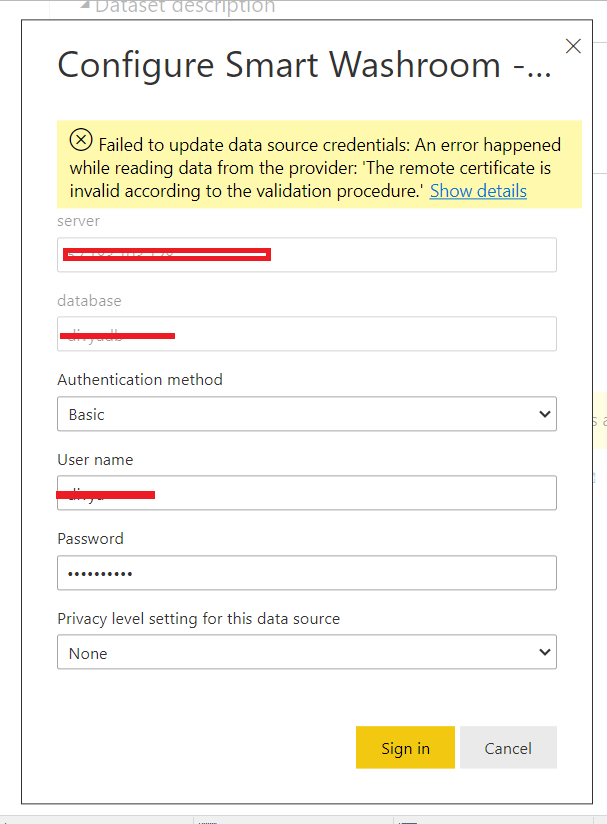 Direct Query Connection error via PostgreSQL in Po... - Microsoft ...