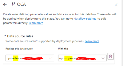 Deployment rule to map datasource from Dev to Test